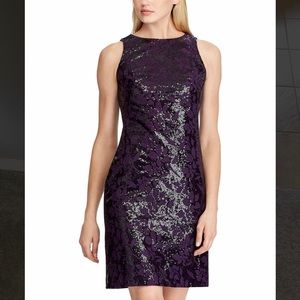 NWT Lauren PLUM sequin party dress sz 16
